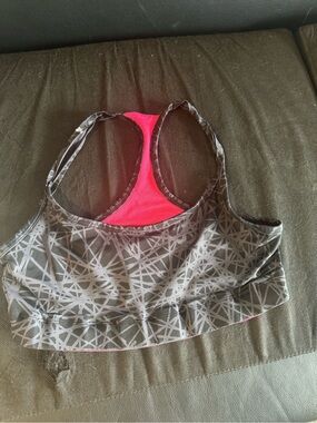 Sports Bra with Pink Back Panel